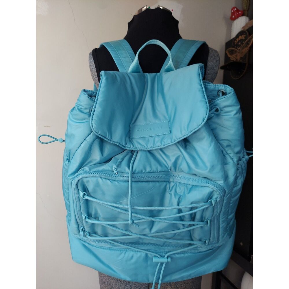 Blogilates Athletic Gym Backpack Blue Carry-on Travel Bag